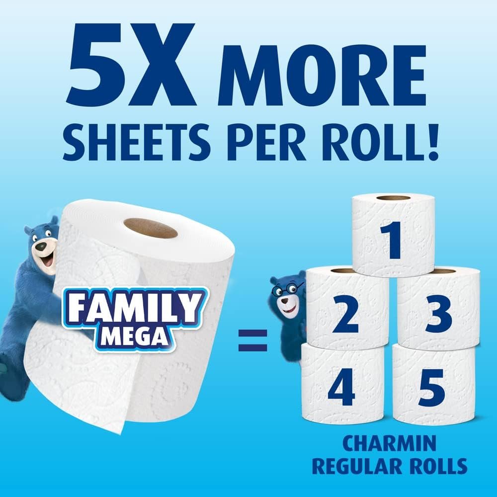 Amazon Basics 2-Ply Soft Toilet Paper, 6 Rolls (1 Pack of 6), Equivalent to 37 Regular Rolls, Packaging May Vary - Image 2