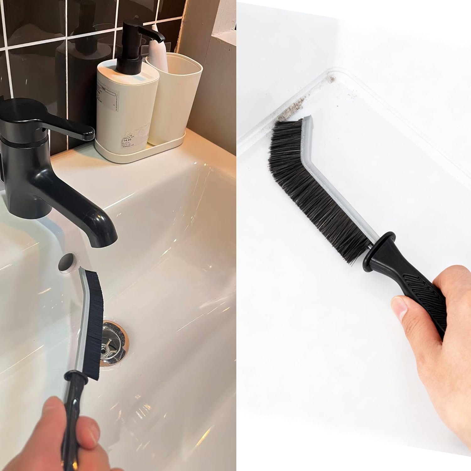 7pcs Hard Bristle Crevice Cleaning Brush Multifunctional Gap Scrub Cleaner Tool for Household Use, Kitchen Sink, Bathroom, Toilet Dead Corners, Window, Vehicle, Grout, Clean Tight Spaces - Image 2