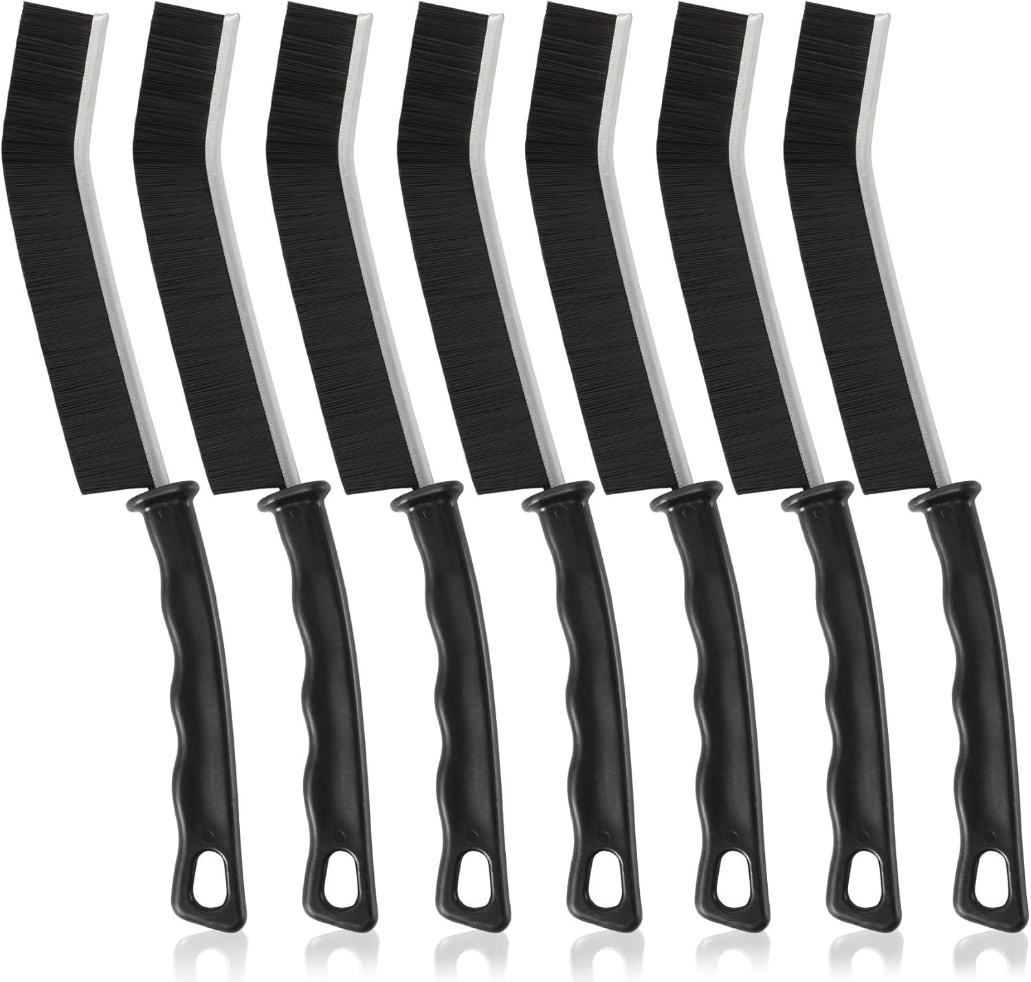 7pcs Hard Bristle Crevice Cleaning Brush Multifunctional Gap Scrub Cleaner Tool for Household Use, Kitchen Sink, Bathroom, Toilet Dead Corners, Window, Vehicle, Grout, Clean Tight Spaces