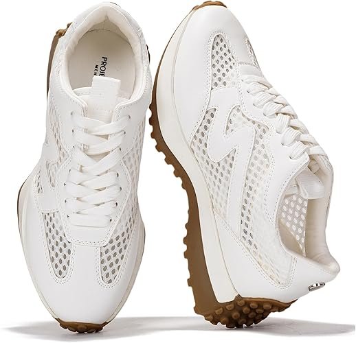 Project Cloud Trendy Sneakers for Women - Memory Foam and Non-Slip Comfortable Casual Ladies Shoes for Womens Fashion Sneakers - Lightweight Lace-up Shoes (Lecco) - Image 3