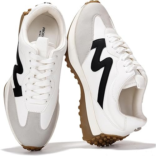Project Cloud Trendy Sneakers for Women - Memory Foam and Non-Slip Comfortable Casual Ladies Shoes for Womens Fashion Sneakers - Lightweight Lace-up Shoes (Lecco) - Image 2