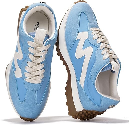Project Cloud Trendy Sneakers for Women - Memory Foam and Non-Slip Comfortable Casual Ladies Shoes for Womens Fashion Sneakers - Lightweight Lace-up Shoes (Lecco)